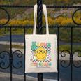 Peace Love 4th Grade Cute Smile Face Back To School Girls Canvas Tote Bag