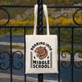 Roaring Into Middle School Tiger Back To School Boy Girl Kid Canvas Tote Bag