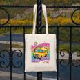 School Bus Driver Groovy Retro Back To School Canvas Tote Bag