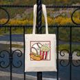 Smiling Baseball Popcorn And Hot-Dog Cartoon Apparel Canvas Tote Bag