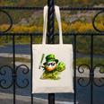 St Patrick’s Day Baseball Shamrock Player Canvas Tote Bag