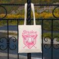 Strike Out Breast Cancer Baseball Drip For Boys Youth Canvas Tote Bag