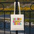 Welcome Back To School School Secretary Life Leopard Canvas Tote Bag