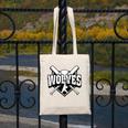Wolves Baseball Back To School Spirit Canvas Tote Bag Wolves Baseball Back To School Spirit Canvas Tote Bag
