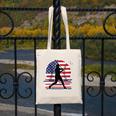 Women's Batter Patriotic American Flag Baseball Silks Canvas Tote Bag