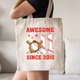 Awesome Since 2015 11 Year Old Boys Bday Baseball Theme Canvas Tote Bag