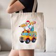 Back To School Chicken School Bus 100 Days Of School Canvas Tote Bag