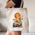 Back To School Lion School Bus 100 Days Of School Canvas Tote Bag