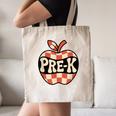 Back To School Retro Apple PRE-K Classroom Canvas Tote Bag Back To School Retro Apple PRE-K Classroom Canvas Tote Bag