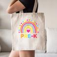 Back To School Shirt Rainbow Happy First Day Of Pre-K Canvas Tote Bag Back To School Shirt Rainbow Happy First Day Of Pre-K Canvas Tote Bag