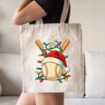 Baseball Santa Christmas Ball Baseball Lover Player Boys Canvas Tote Bag