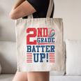 Baseball Second Grade Back To School 2nd Grade Batter Up Canvas Tote Bag