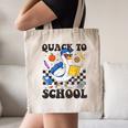 Boys Kid Back To School Goose Quackers Quack To School Canvas Tote Bag