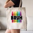 BRUH Back To School Colorful Crayons First Day Of School Canvas Tote Bag