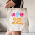 Bruh It's My Birthday Ice Cream Drip Baseball Birthday Canvas Tote Bag