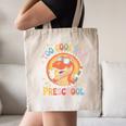 Too Cool For Preschool Dinosaur T-Rex Back To School Canvas Tote Bag