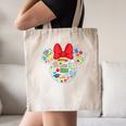 Disney Minnie Mouse Back To School Supplies Face Outline Canvas Tote Bag Disney Minnie Mouse Back To School Supplies Face Outline Canvas Tote Bag