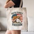Faith Family Freedom Patriotic Christian Baseball Game Day Canvas Tote Bag