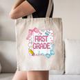 First Grade Back To School Girls Kids Coquette Bows Retro Canvas Tote Bag First Grade Back To School Girls Kids Coquette Bows Retro Canvas Tote Bag
