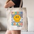 Fourth Grade Vibes Retro Smile Back To School 4th Grade Team Canvas Tote Bag