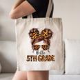 Hello 5th Grade Messy Hair Bun Girl Back To School First Day Canvas Tote Bag Hello 5th Grade Messy Hair Bun Girl Back To School First Day Canvas Tote Bag