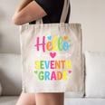 Hello Seventh 7TH Grade Back To School Kids Students Tee Canvas Tote Bag Hello Seventh 7TH Grade Back To School Kids Students Tee Canvas Tote Bag