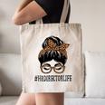 HR Director Leopard Messy Bun Appreciation Back To School Performance Canvas Tote Bag