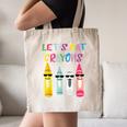 Kindergarten Back To School Crayons Let's Eat Crayon Canvas Tote Bag