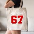 Number 67 Numbered Six Seven Baseball Jersey Style Team 67 Canvas Tote Bag Number 67 Numbered Six Seven Baseball Jersey Style Team 67 Canvas Tote Bag