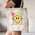 Peace Love Kindergarten Smile Face Back To School Girls Kids Canvas Tote Bag