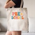 Preschool Crew Team Retro Groovy Vintage Back To School Canvas Tote Bag Preschool Crew Team Retro Groovy Vintage Back To School Canvas Tote Bag