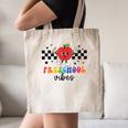 Preschool Vibes Retro Groovy Apple Back To School Canvas Tote Bag Preschool Vibes Retro Groovy Apple Back To School Canvas Tote Bag