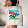 Racing Into Kindergarten Race Car Driver Back To School Performance Canvas Tote Bag