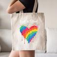 Rainbow Pencil Heart Back To School Creative Canvas Tote Bag Rainbow Pencil Heart Back To School Creative Canvas Tote Bag