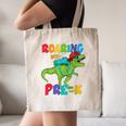 Roaring Into Pre-K Preschool Dinosaur Back To School Canvas Tote Bag