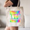 Straight Into 4th Grade Fourth Grade Back To School Canvas Tote Bag