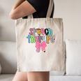 Women Speech Therapy Coquette Bow Pencil Back To School SLP Canvas Tote Bag