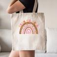 Women's Bruh We Back To School Social Worker Leopard Rainbow Canvas Tote Bag