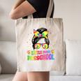 Women's Little Miss Preschool Messy Bun Tie Dye Back To School Girls Canvas Tote Bag Women's Little Miss Preschool Messy Bun Tie Dye Back To School Girls Canvas Tote Bag