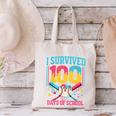 100 Days Of School Baseball Drip 100 Days Boy Girl Kids Canvas Tote Bag