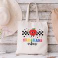 4th Grade Vibes Retro Groovy Apple Back To School Canvas Tote Bag 4th Grade Vibes Retro Groovy Apple Back To School Canvas Tote Bag