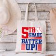 5th Grade Batter Up Back To School Fifth Grade Baseball Boys Canvas Tote Bag