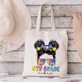 6th Grade Vibes Messy Hair Bun Girl Back To School First Day Canvas Tote Bag