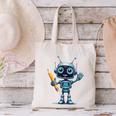 Back To School 2025 Robot Pencil For Kids Canvas Tote Bag Back To School 2025 Robot Pencil For Kids Canvas Tote Bag