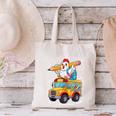 Back To School Chicken School Bus 100 Days Of School Canvas Tote Bag
