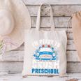 Back To School First Day Of Preschool Police Car Boys Canvas Tote Bag