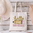 Back To School Hello Second 2nd Grade Leopard Pencil Girl Canvas Tote Bag Back To School Hello Second 2nd Grade Leopard Pencil Girl Canvas Tote Bag