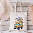 Back To School Koala School Bus 100 Days Of School Canvas Tote Bag Back To School Koala School Bus 100 Days Of School Canvas Tote Bag