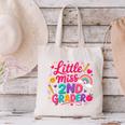 Back To School Little Miss 2nd Grader Rainbow Girl Canvas Tote Bag