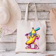 Banana With Baseball Bat Street Baseball Drip Canvas Tote Bag